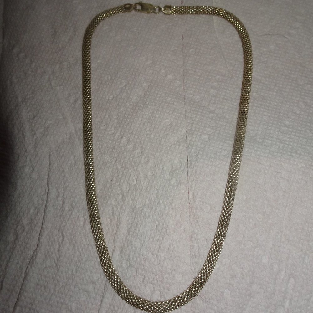 ES 925 Sterling Chain Mesh Necklace
